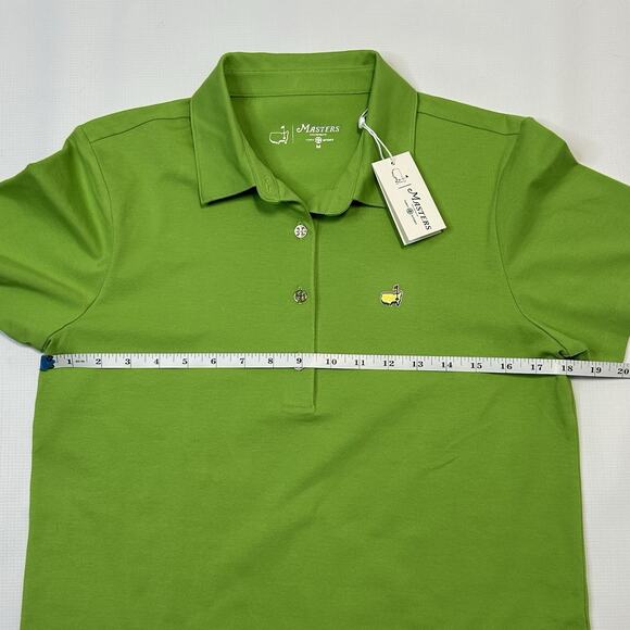 Tory Burch Sport The Masters Green Polo Shirt Gold Buttons Size M NEW Exclusive - Picture 16 of 16